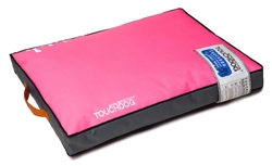 Pink Touchdog Surface-Control Reversible Thick Cushioned Travel Sporty Dog Mat