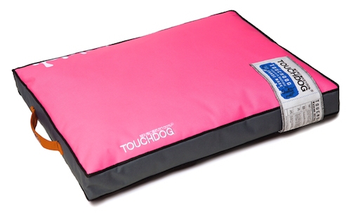 Pink Touchdog Surface-Control Reversible Thick Cushioned Travel Sporty Dog Mat