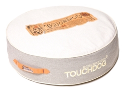 Grey Touchdog Original Surround-View Classical Denim-Toned Plush Raised Dog Bed