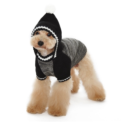 Contrast Hoodie Sweater Black