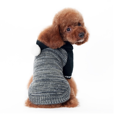 Contrast Hoodie Sweater Black