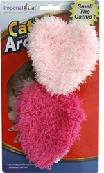 Cat N` Around Fuzzy Heart Duo Catnip Toy