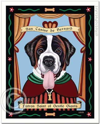 San Canine de Bernard (St. Bernard) Patron Saint of Gentle Giants