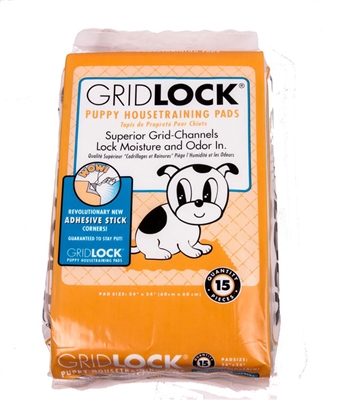 24" x 24" GridLock® Adhesive Back Puppy Housetraining Pads by GoGo®