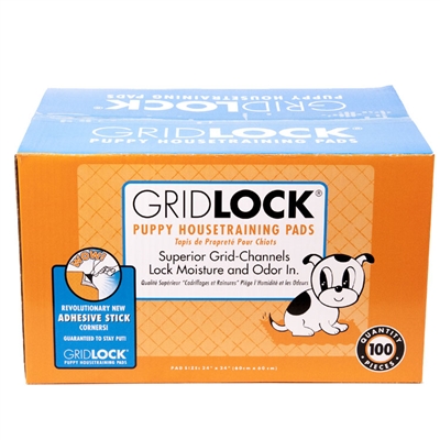 24" x 24" GridLock® Adhesive Back Puppy Housetraining Pads by GoGo®