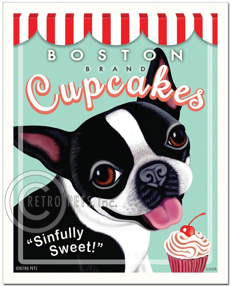 Boston terrier cupcakes hotsell