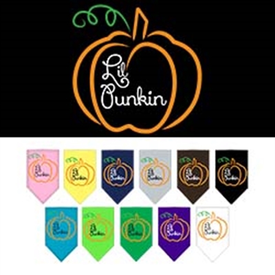 Lil Punkin Halloween Fall Screen Print Bandana