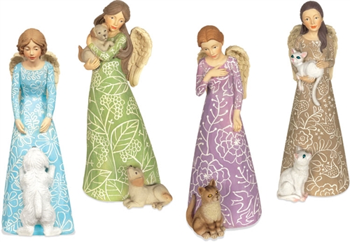 12 Piece Pawsitive Angel Figurine Assortment