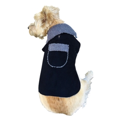 Boho Dog Coat, Black