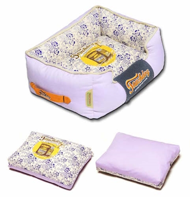 Touchdog Floral-Galore Vintage Printed Ultra-Plush Rectangular Designer Dog Bed