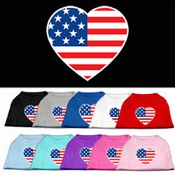American Flag Heart Screen Print Shirt