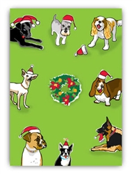 Individual Card - 8 Dogs & Wreath - RETIRED PRODUCT