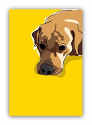Lab, yellow head down - Fridge Magnet