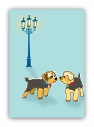 Yorkies, two - Fridge Magnet