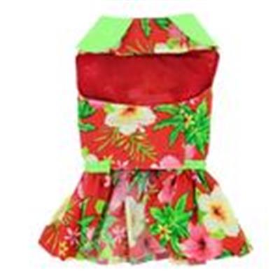 Hawaiian Red Hibiscus Dog Dress