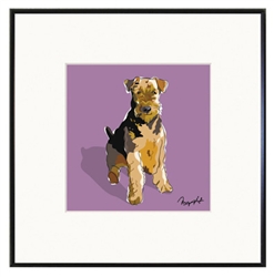 Framed Print: Airedale Terrier Sitting