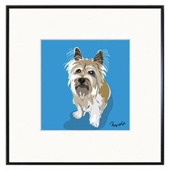 Framed Print: Cairn Terrier, Tan