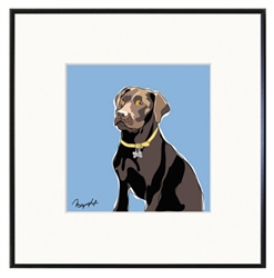 Framed Print: Labradore Retriever - Chocolate