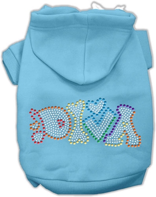Technicolor Diva Rhinestone Pet Hoodie