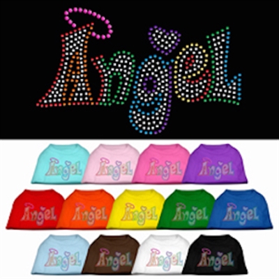Technicolor Angel Rhinestone Pet Shirt