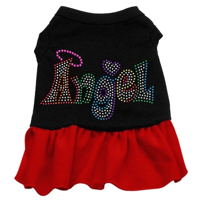 Technicolor Angel Rhinestone Pet Dress
