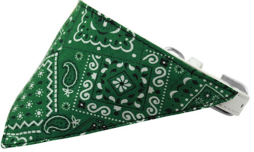 Emerald Green Western Bandana Pet Collar