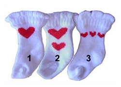 Heart White Socks