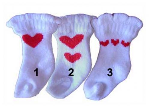 Heart White Socks