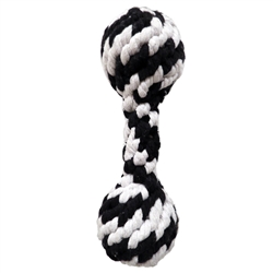 Super Scooch Squeak Braided Rope Dumbbell Toy