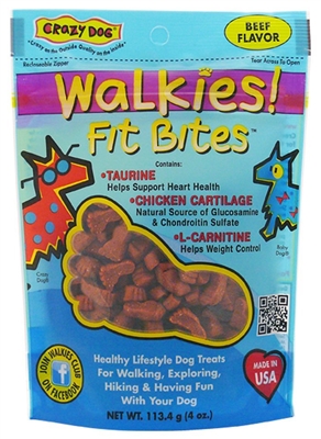 Crazy Dog Walkies! Fit Bites Treats for Dogs - 4 oz. ***SALE****