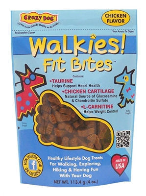 Crazy Dog Walkies! Fit Bites Treats for Dogs - 4 oz. ***SALE****