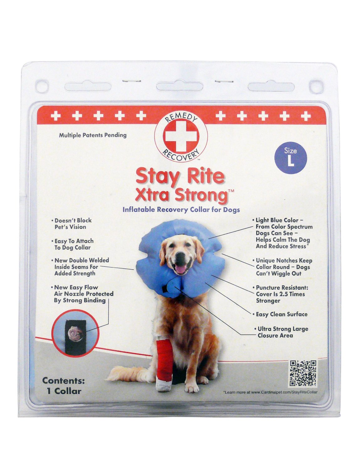 Remedy + Recovery Stay Rite Xtra Strong Inflatable Recovery Dog Collar