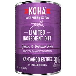 KOHA 90% Kangaroo with Fresh Blueberries - 13oz Cans - Limited Ingredient Diet