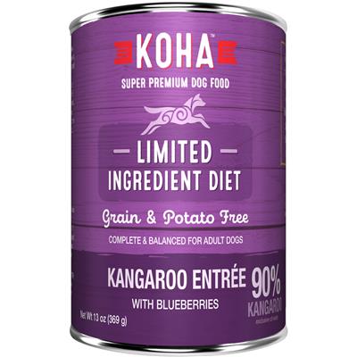 KOHA 90% Kangaroo with Fresh Blueberries - 13oz Cans - Limited Ingredient Diet