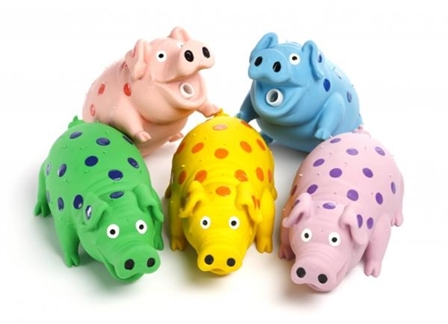 Multipet Pigs That Oink Dog Toy Assorted 9 In