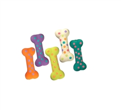 Multipet PolkaDot Bones (Assorted Colors) 4"