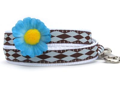 Gerber Daisy Dog Leash - Blue