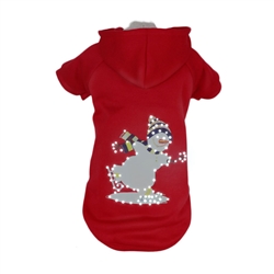 Led Lighting Holiday Snowman Pet Hoodie