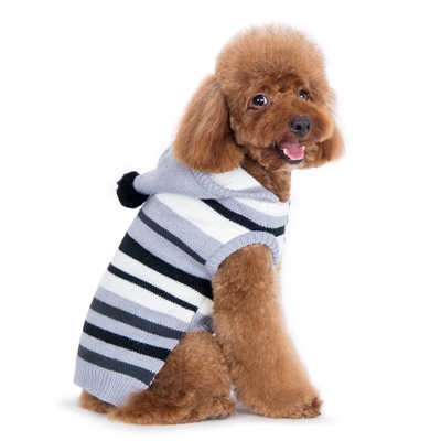 Uneven Stripe Hoodie Sweater