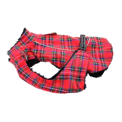 Red and Green Plaid Alpine Flannel Coat - DISCONTINUED STYLE